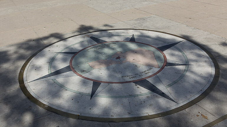Kompassscheibe beim Parque José Martí in Cienfuegos