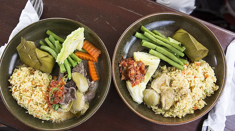 Gesund und lecker - Mittagessen auf dem Mekong-Boot