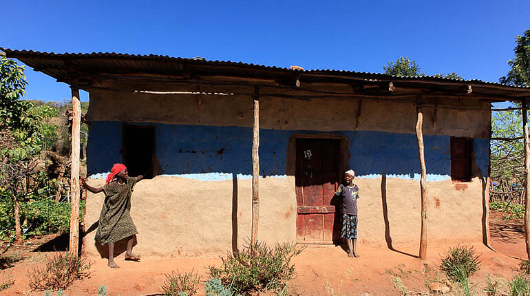 ein Benna-Haus in Äthiopien