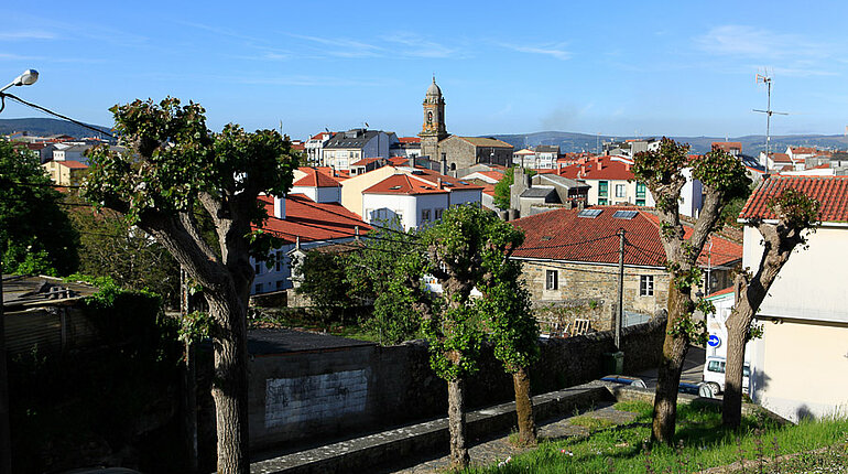Blick über die Altstadt von Melide