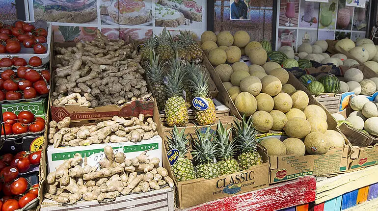 Obst- und Gemüseladen in Chinatown