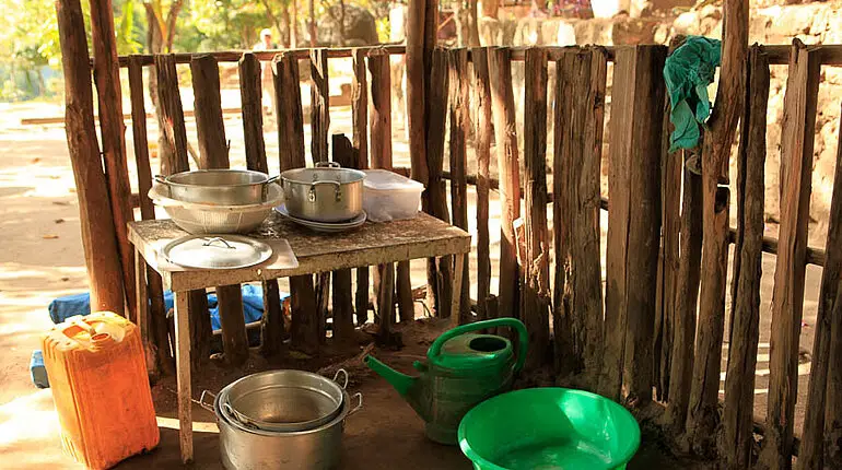 Unsere Campingküche in Jinka - Äthiopien.