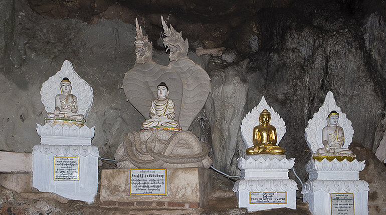 Buddha-Figuren in den Pindaya-Höhlen