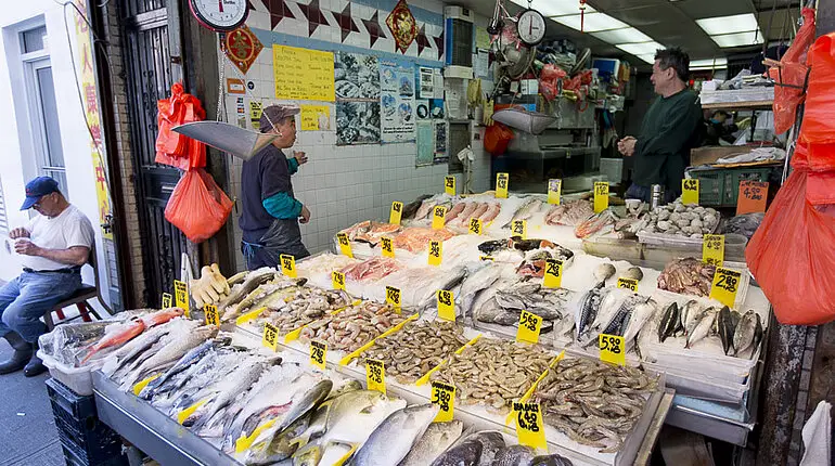 Fischladen in Chinatown New York